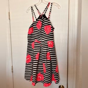 Striped halter dress